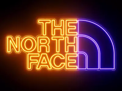 The North Face Neon Sign 3D model