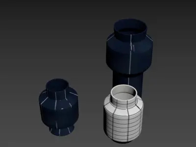 Decorative ceramic vase 2 3D model