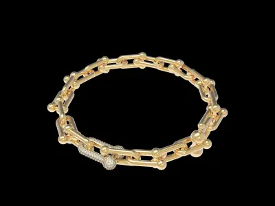 Link Hardwear Diamond Paved Bracelet 3D print model
