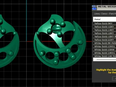 FLORAL MOLLY EARRING 3D PRINTABLE MODEL  3D print model