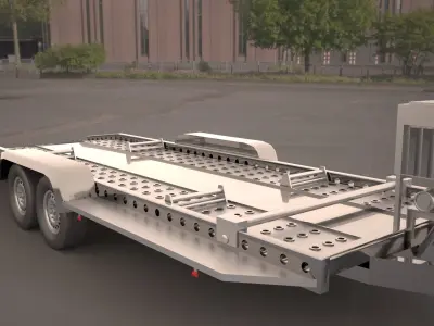 car carrier trailer 3d model 3D model