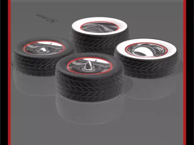 4 models of Mooneyes Wheels for scale autos 1 24 3D print model