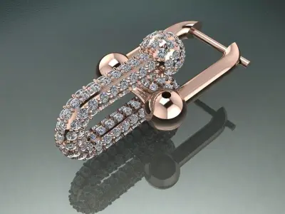 Earring TIFFANY 3D print model 3D print model 3D print model