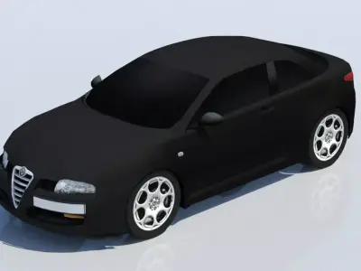 Alfa Romeo GT Low Poly Static Car Low-poly 3D model