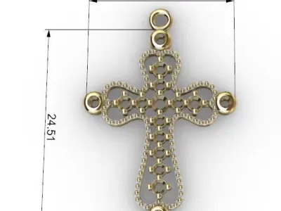 cruz  cross Gemas  3D print model