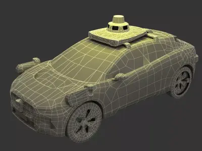 Waymo Autonomous Car  Low-poly 3D model