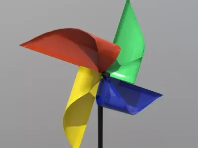 CC0 - Pinwheel Free low-poly 3D model