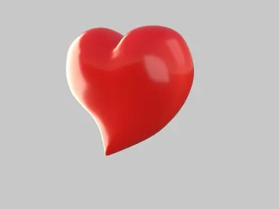 Heart icon v 24 3D model