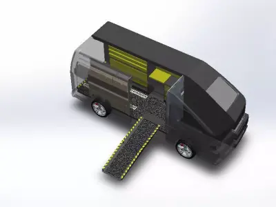 Workshop Van - Toyota hiace  3D model