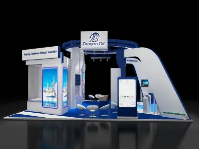  Booth Exhibition Stand a241b 3D model