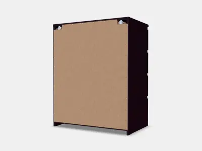MALM chest of drawers with 4 drawers 3 Low-poly 3D model