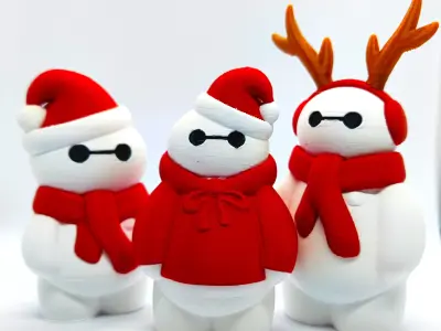 Christmas Special Cute Baymax Collection 3D print model