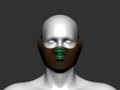 helmet high poly sculpt 3d printable ver 7 3D model 3D model 8