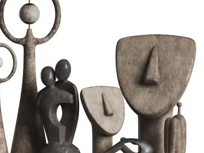 Decorative set 18-Statue collection 3D model