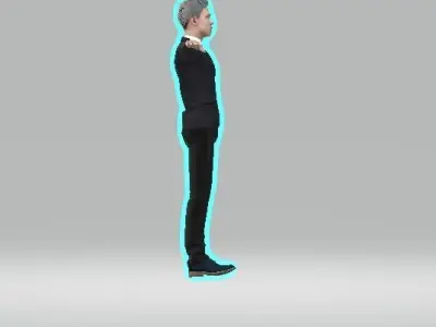 human man character Low-poly 3D model