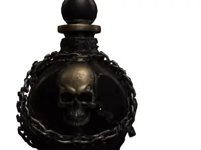 Cursed Skull Potion Bottle 3D model