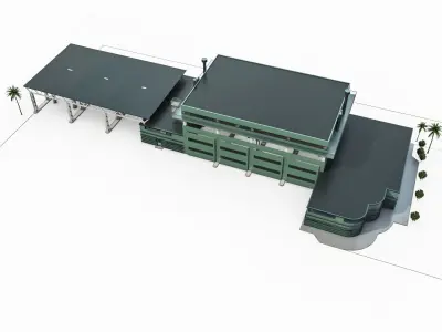 Industrial Building 02 Low-poly 3D model