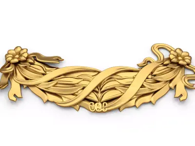 classic decorative swag onlay cnc 3d printing stl 03 3D print model