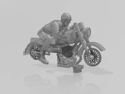 Reprint of the Aurora Thundercycle Slotcar 3D print model