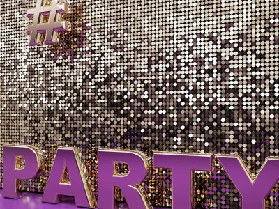  sequins decorative wall 01 3D model