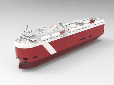 RoRo Car Carrier Low-poly Low-poly 3D model