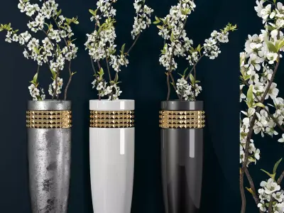 Decorative vase set 27 3D model