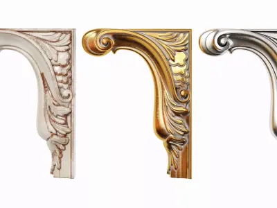 Classic corbel 03 3D model