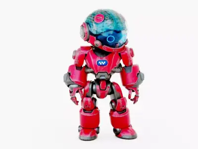 ROBO ZERO-F  Rigged for Unreal Engine - Unity - MIXAMO 3D model