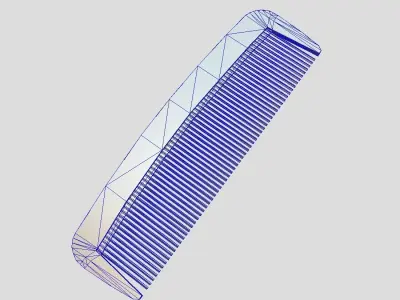 Hair Comb 4 Low-poly 3D model