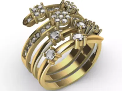Ring Lady Fashion R-004 3D print model