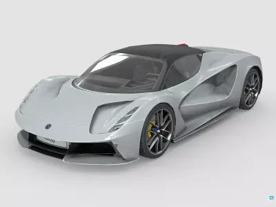 Lotus Evija 2020 Low-poly 3D model