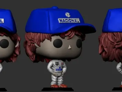 Ayrton Senna PopFunko 3D print model