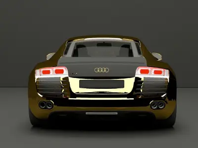 Audi R8 V10 Gold Edition 3D model