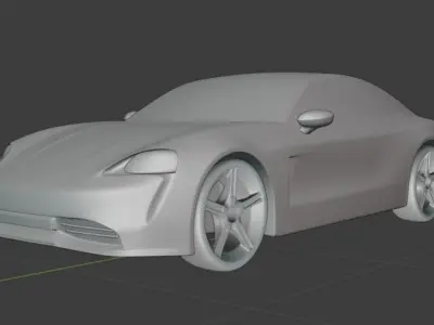 3D printable solid car 3D print model