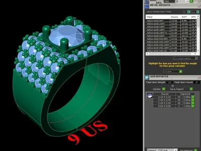 Luxury Men Rings Designs 6MR047 3D print model