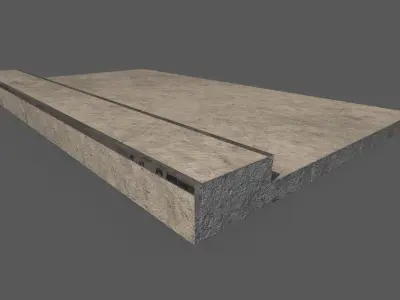 skatepark 9 piece set Low-poly 3D model