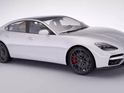 Generic Sedan v30 Low-poly 3D model