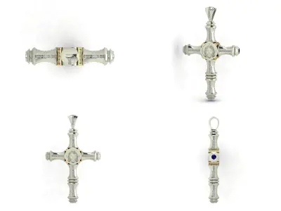 Pendant od 5 cross 3D print model