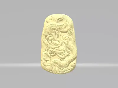 Double-Sided Dragon Pendant 3D print model