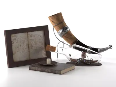 Vikings related decoration set 3D model