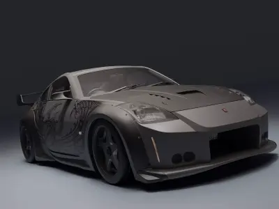 Nissan 350Z Veilside Z33 Low-poly 3D model