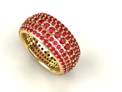 Diamond Eternity Ring Size 7 Gold Silver Platinum Luxury Jewelry 3D print model purchase