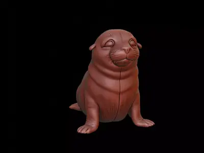 Seal Animal Sculpture 3D print model buy