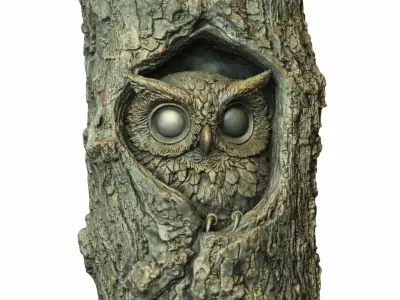 Noctyra Hollow Owl 3D print model