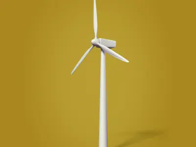 Generic Wind Turbine Low-poly 3D model