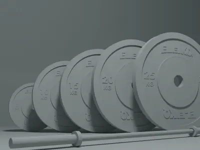 Olympic Weights Bar Set Eleiko  3D model