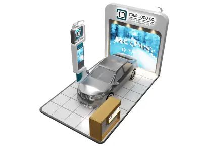 Booth Exhibition Stand a105 3D model