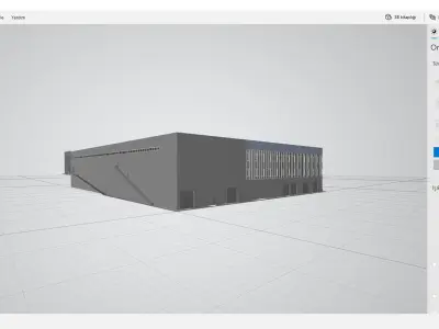 3d office and industrial zone Low-poly 3D model