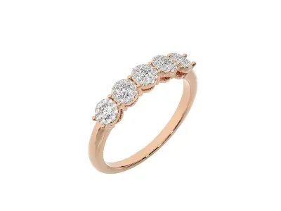 Solitaire ring 3D print model 17