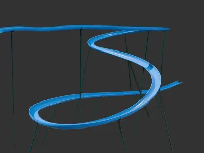 SLIDE Low-poly 3D model